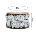thumbnail image 4 of 1 Roll Wrapping Ribbon Lace Trim Faux Leather Tear-resistant Fade-less Don't Wither Photo Props 2 Colors Vivid Leaf Gift Ribbon for Festival, 4 of 4