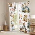 thumbnail image 3 of Homewish Cartoon Rabbits Hedgehog Blackout Curtains Set of 2 (52x84 Each) For Children Teens Girls,Botanical Mushroom Window Curtains,Kawaii Animal Curtains and Drapes,Breathable Home Decor, 3 of 6