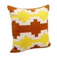 thumbnail image 3 of Laddha Home Designs Handwoven Overtufted Geometric Cotton Throw Pillow Cover - 20" - Orange and, 3 of 9