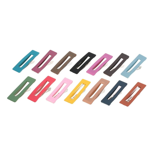 14PCS Hair Clips Square Hair Clip NonSlip Metal Snap Hairpins Hair