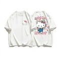 thumbnail image 6 of Sanrio Hello Kitty T-shirt Cotton Summer 2024 New Print For Youthful Woman Clothes 90s Fashion Hip Hop Gothic Tees Y2k 2000s Top, 6 of 9
