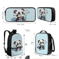 thumbnail image 5 of KUIFORTI Cute Panda Pencil Case Casual Shoulder Backpack Lunch Pouch Zipper Closure 3 Pack Crossbody Bag Set, 5 of 7