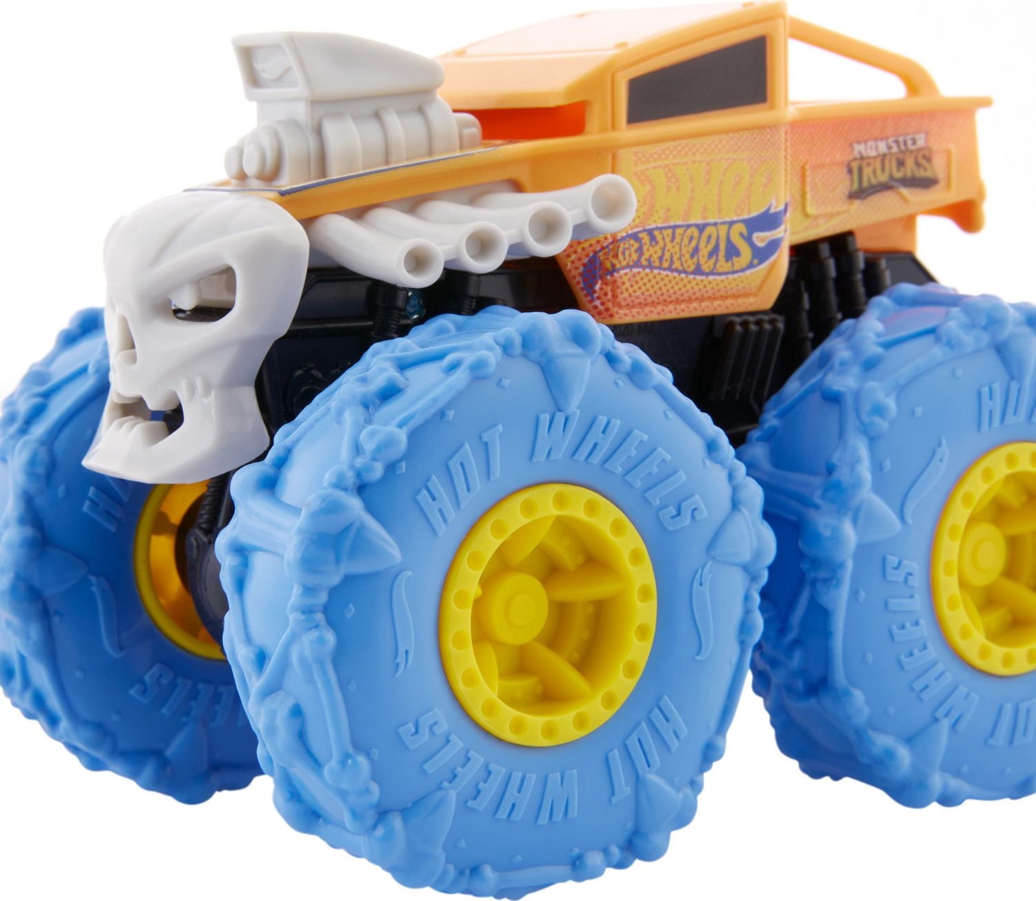 Hot Wheels Monster Trucks 1:43 Scale Rev Tredz Vehicle Bone Shaker with Friction Motor