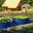 thumbnail image 7 of 17" Tall, 42" Round Blue Raised Garden Bed Kit, Galvanized Metal Raised Garden Beds Outdoor for Vegetables Flowers,3.5 * 3.5 * 1.4Ft,Cobalt Blue, 7 of 7
