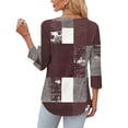 thumbnail image 3 of Cilsoka 3/4 Sleeve T Shirts for Women Fall T Shirts for Women Womens Tops Casual Petite Womens Tunic Tops Dressy Casual in Small Womens Blouses Long Sleeve Cotton My Orders, 3 of 5