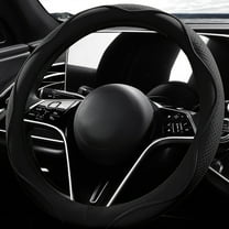 Car Steering Wheel Cover, Thin Anti-Slip Fiber Handle, Sports Style Grip, All Season Comfortable Interior Accessory, Universal Fit for Cars and Trucks