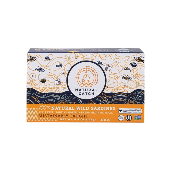 Natural Catch Wild Sardines in Organic Extra Virgin Olive Oil 4.4 oz