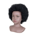 thumbnail image 3 of Cabeza de maniquí Yinane con cabello soporte para práctica de peinado piel oscura, 3 of 8