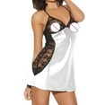 thumbnail image 6 of Women Nightgown 1 Piece Sleeveless Sexy Nightgown White Dress for Women Sheer Dresses for Women Sexy Clothing for Women Lingerie M, 6 of 6