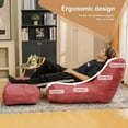 thumbnail image 3 of Hmlinktt Comfy Bean Bag Chair with Ottoman – Memory Foam Bean Bag Sofa & Footstool for Living Room, Bedroom & Apartment, 3 of 9