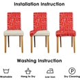 thumbnail image 5 of Merry Christmas Chair Covers for Dining Room Set of 6 Christmas Stretch Dining Chair Slipcovers 6 Pieces Holiday Xmas Washable Removable Seat Protector 6 Pack Decor for Home and Party, 5 of 6