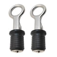thumbnail image 2 of Fauful 2 Pcs Boat Marine 1 Inch Stainless Steel Snap Handle Locking Rubber Drain Plug, 2 of 5