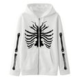 thumbnail image 3 of Aayomet Zip Up Hoodie Women Womens Casual Hoodies Long Sleeve Lightweight Pullover Tops Loose Sweatshirt with Pocket,White M, 3 of 4