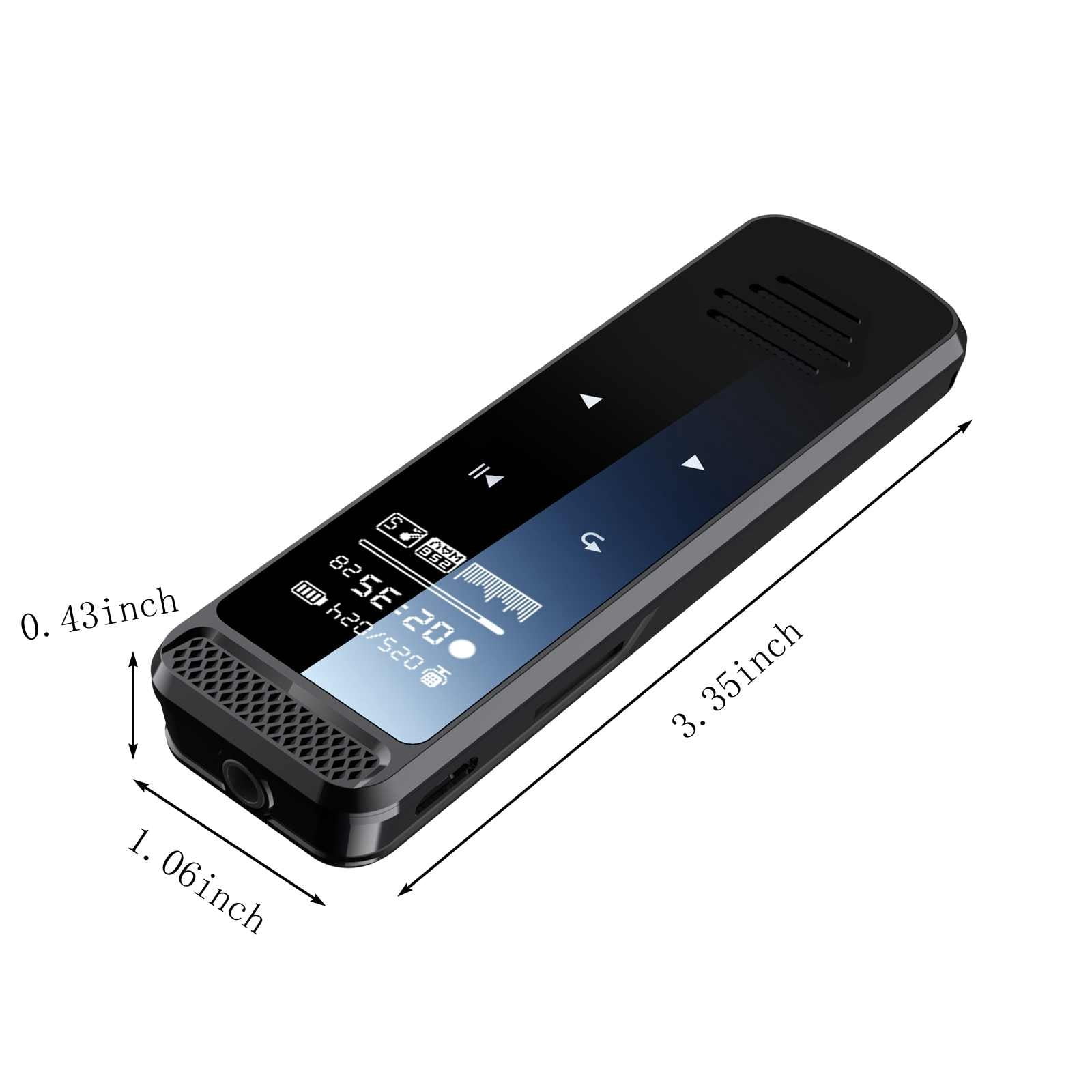 VANLOFE computer speakers MP3 Players Digital Voice Recorder With Playback Recorder For Lectures Meetings Interviews Mini Audio Recorder USB Charge MP3