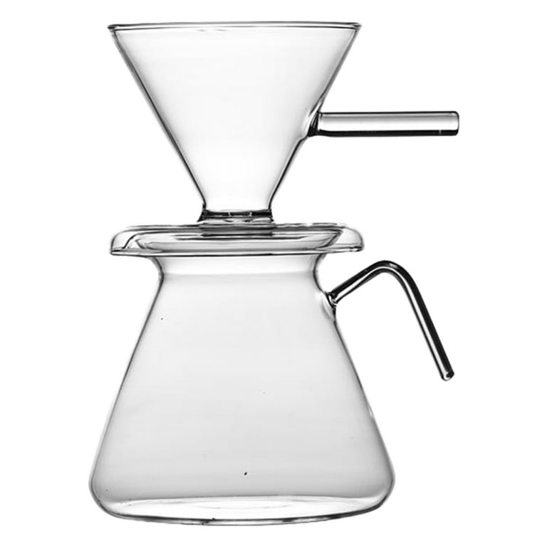Glass Manual Drip Brewer Coffee Pot for, Size: 10x11.5cm, Clear