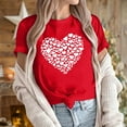 thumbnail image 7 of VKOYWKM Valentine T Shirts for Women Romantic Heart Graphic Tees Short Sleeve Crew Neck Valentine Gift Tee Casual Hearts Tops, 7 of 7