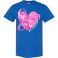 thumbnail image 3 of Inktastic Breast Cancer Awareness Pink Ribbon Around Heart T-Shirt, 3 of 5