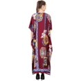 thumbnail image 7 of Miss Lavish London Women Kaftans Dresses, Maroon L, 7 of 7