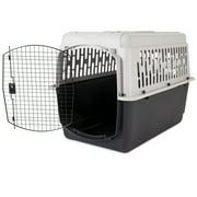 (3 pack) Vibrant Life Large Plastic Hard-Sided Pet Carrier, Black and Gray, 90 lb Limit
