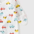 thumbnail image 5 of CAUYDY Newborn Boy Going Home Outfit Baby Sleepers Preemie Clothing Long Sleeved Pajamas Infant Boys Bodysuit Fall Winter Romper 3 6 9 12 18 24 Months Red for Sizes 1-3 Months, 5 of 6