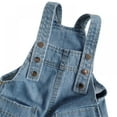 thumbnail image 5 of Summer New Girls Fashion Casual Denim Strap Pants Baby Toddler Kids Double-breasted Solid-color Jean Strap Shorts, 5 of 6