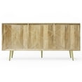 thumbnail image 4 of Simpli Home Jager SOLID MANGO WOOD and Iron 60 inch x 18 inch Rectangle Mid Century - Contemporary Sideboard Buffet in Natural, 4 of 6