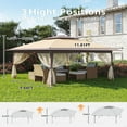 thumbnail image 6 of Ladcaser Pop Up Canopy Gazebo 12x12 FT, Canopy Tent with Mosquito Netting, One Push Setup for Backyard Patio Garden with 4 Sand Bags, 6 of 9