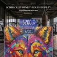 thumbnail image 3 of High Precision Body Weight Scale Smart Bathroom Scales with Large LCD Display(400lbs),Decorative for Bedroom-Wolf Portrait With Vibrant Colors And Intricate Patterns, 3 of 4