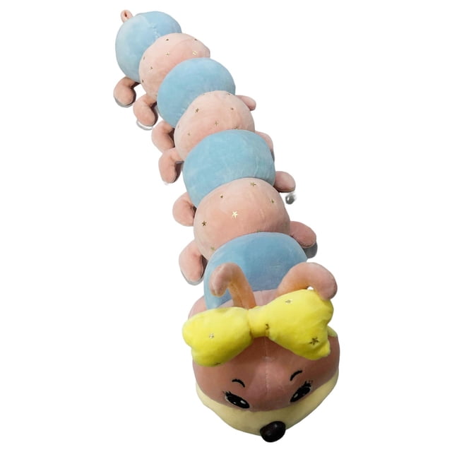 Muñeco de peluche Caterpillar Wiggler, almohada para dormir, peluche para la hora de dormir del bebé Rosa
