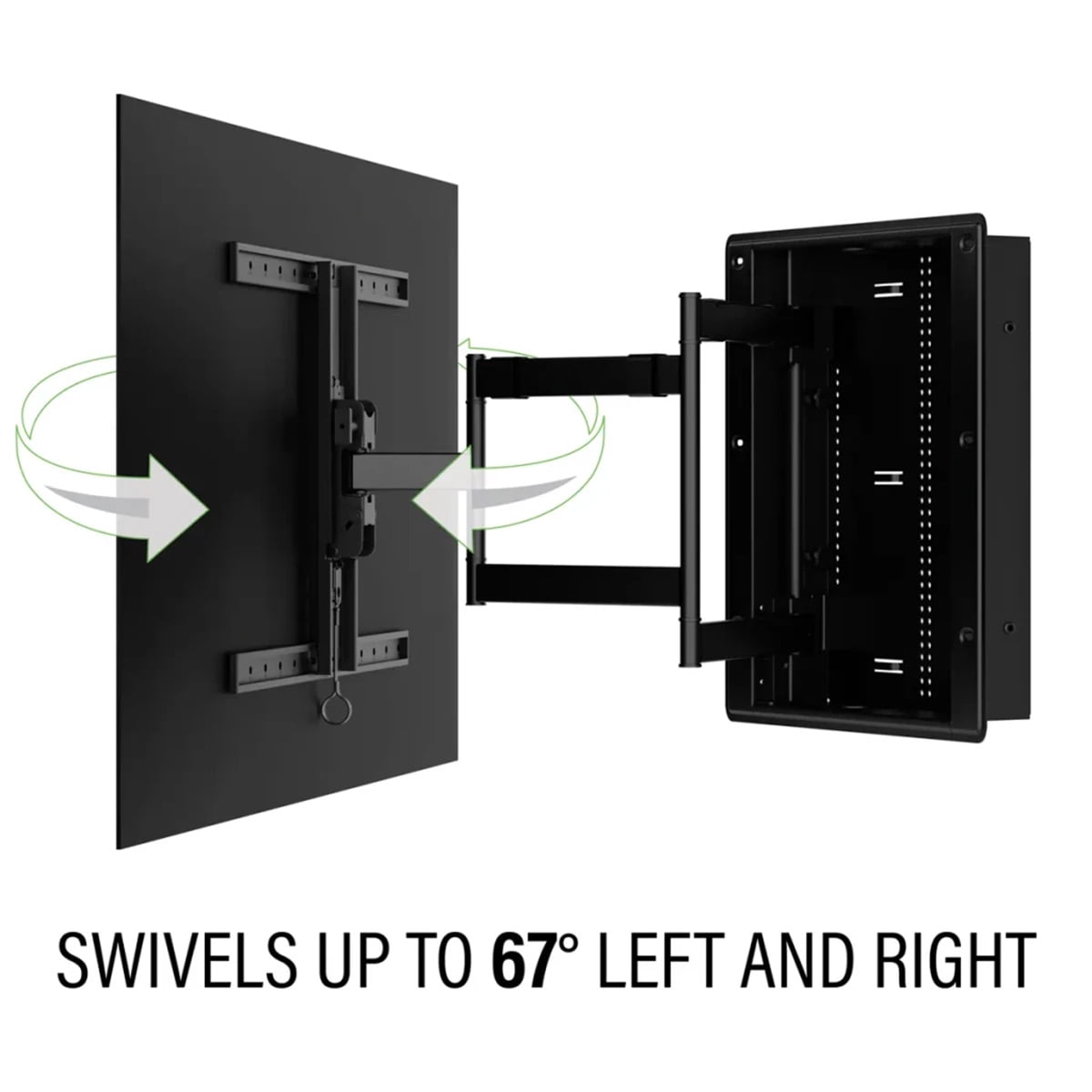 SANUS Recessed TV Wall Mount for 42"-85" Screens - Premium Full Motion TV Mount Tilts, Swivels & Extends For Optimal Views - Easy Install & Low Profile Design - VIWLF128-B2