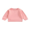 thumbnail image 1 of EIMELI Chandail en Molleton en Coton Uni pour Bébé Garçon Fille Chandail Col Rond Manches Longues T-Shirt Hauts Vêtements Printemps Automne Marron 2-3 Ans, 1 of 7