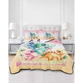 thumbnail image 2 of Quilts Queen Size Bedding Set, Cartoon Dinosaur Reversible Summer Quilt 3 Pieces, Just A Girl Who Loves Dinosaurs Cute Animals Lightweight Bedspreads Coverlets with 2 Pillow Shams for All Seasons, 2 of 5