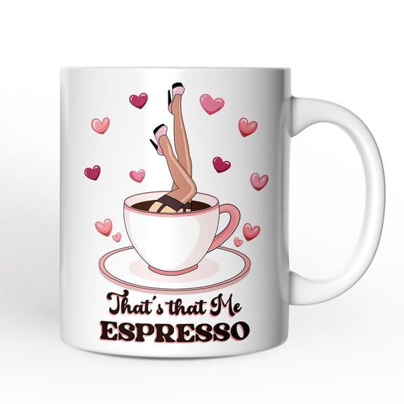 That’s That Me Expresso Vibe Personalized Mug, Retro Girls Valentine and Galentine Gift With Custom Name