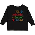 thumbnail image 3 of Inktastic Mommom and Poppop Love Me Boys or Girls Long Sleeve Toddler T-Shirt, 3 of 5
