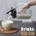 thumbnail image 4 of Pour Spout Lids for Ball Wide Mouth Mason Jars, Airtight Canning Jar Flip Cap Top Lid for Dressing Pouring, Pack of 4, 4 of 6