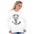 thumbnail image 4 of I'm the Elephant in Room Funny Joke Unisex Plus Fleece Graphic Sweatshirt Brisco Brands 2X, 4 of 5
