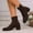 #157-Brown, variant on Wowcloth Women's Winter Suede Ankle Boots – Retro Block Heel with Rear Zipper for Fashionable Everyday Winter Wear