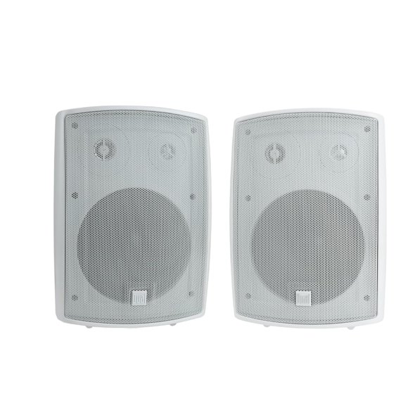 Dual Electronics LU53PW 5.25" 3-Way High Performance Outdoor Indoor Speakers | Effortless Set Up | Home, Pool, Patio, Garage Use | Weather Resistant | Expansive Stereo Sound Coverage | White