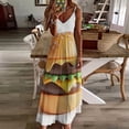 thumbnail image 4 of Hamburger Sleeveless Dress Loose Women's Dress Dresses Luxury Evening Dresses, 4 of 9