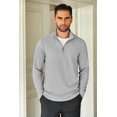 thumbnail image 2 of COOFANDY Men's Quarter Zip Up Pullover Lightweight Mock Neck Sweatshirt Casual Long Sleeve Polo Shirt, 2 of 6