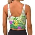 thumbnail image 3 of Naloa Plants and Insects Sports Bras for Women, High Support Bra with Removable Pads, Comfortable - X-Large, 3 of 9
