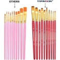 thumbnail image 3 of Transon 20pcs Artist Painting Brush Set for Acrylic Watercolor Gouache Hobby Craft Face Rock Painting, 3 of 7