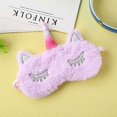 thumbnail image 2 of DRIVE - DDTM - Máscara para dormir con forma de animal de peluche en 3D, diseño de animales adorables, transpirable, con dibujos animados, para niños, niñas, mujeres y adultos (morado puro), 2 of 5