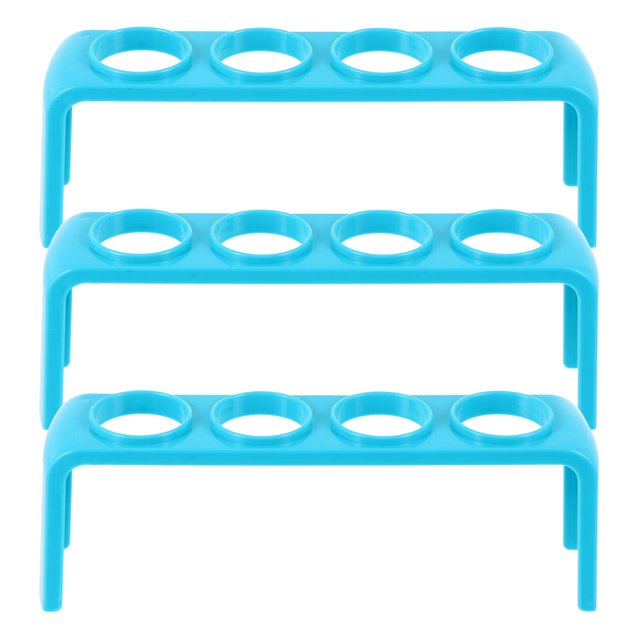 3PCS Rack de tubos de ensayo Rack de tubos profesional Rack de tubos de laboratorio escolar