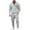Gray, variant on Men's Sweatsuits 2 Piece Outfits Fleece Lined Lounge Sets Long Sleeve Half Zip Pullover and Baggy Cargo Pants with Pockets Red M