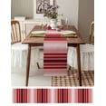 thumbnail image 3 of Red Vertical Striped Table Runner 90 Inches, Farmhouse Minimalist Abstract Lines Bed Runner Dresser Scarves Tabletop for Indoor Outdoor Parties/Ceremony/Banquet, 13" x 90", 3 of 8