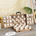 thumbnail image 2 of Earring Display for Selling, Portable Wood Jewelry Display Case, Large Capacity Jewelry Display for Selling, Earring Card Holder Organizer with Lock for Earrings, Bracelets, Necklaces, 2 of 7