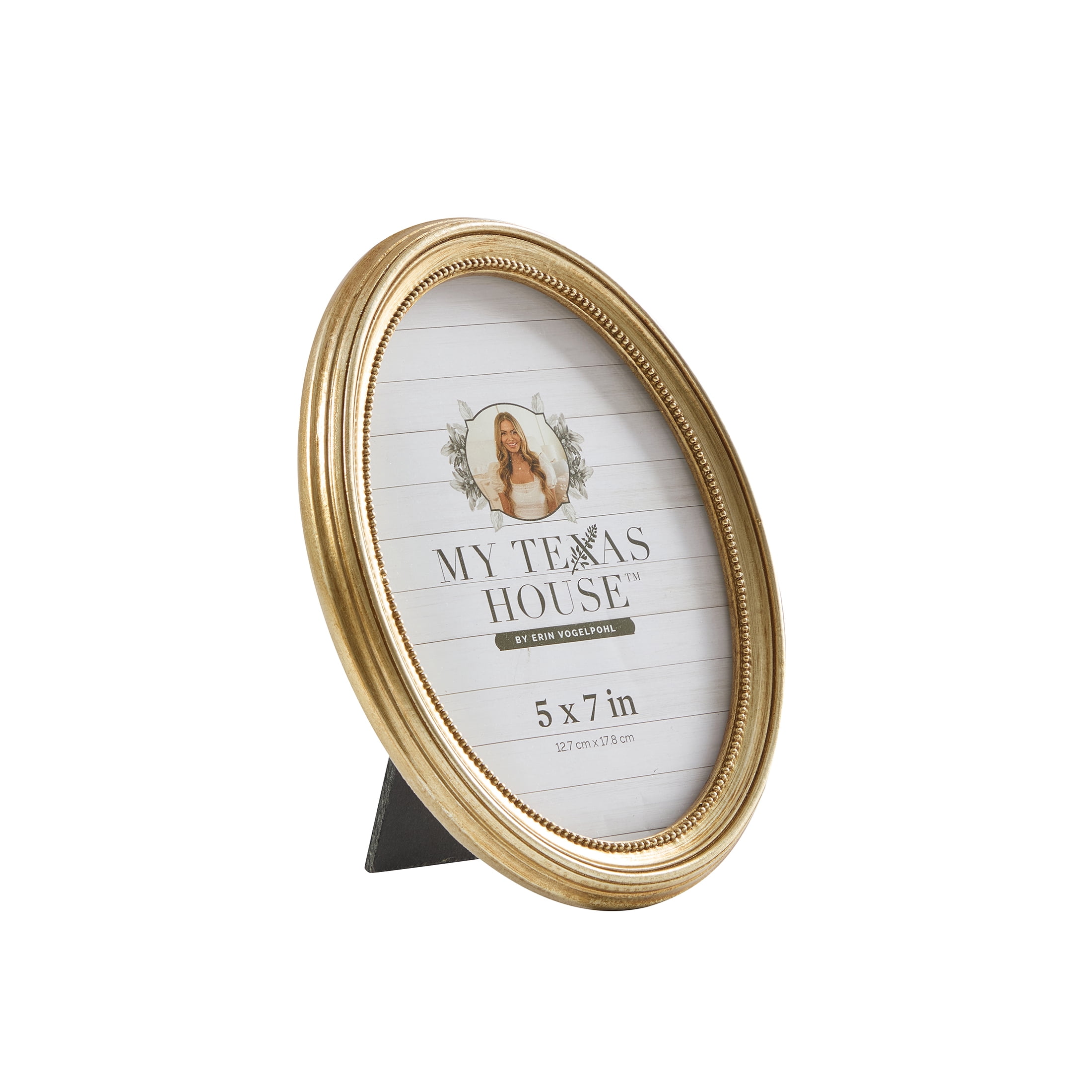 My Texas House Gold Oval Tabletop Picture Frame, 5 in x 7 in