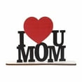 thumbnail image 2 of FENGGHAO Personalized Mother’s Day Gift For Mom, I Love You Wooden Plaque Sign, Customizable Home Garden Desktop Decoration, Handcrafted Ornament with Pre-Drilled Holes, 2 of 7
