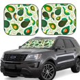 thumbnail image 2 of Picia Green Avocado 2 Piece Car Windshield Sun Shade Foldable | Foldable Sun Shield for Front Window Blocks UV Rays and Keeps Your Vehicle Cool-Small, 2 of 7